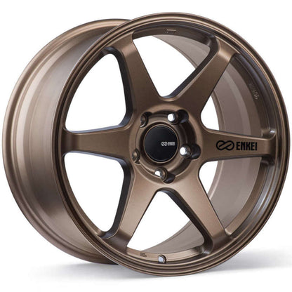 Enkei T6R 18x8 40mm Offset 5x114.3 Bolt Pattern 72.6 Bore Matte Bronze Wheel - eliteracefab.com