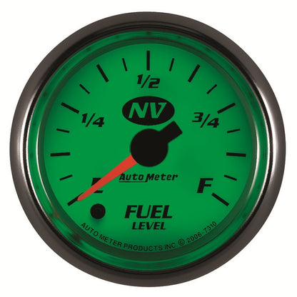 AutoMeter Gauge Fuel Level 2-1/16in. 0-280 Ohm Programmable NV 7310