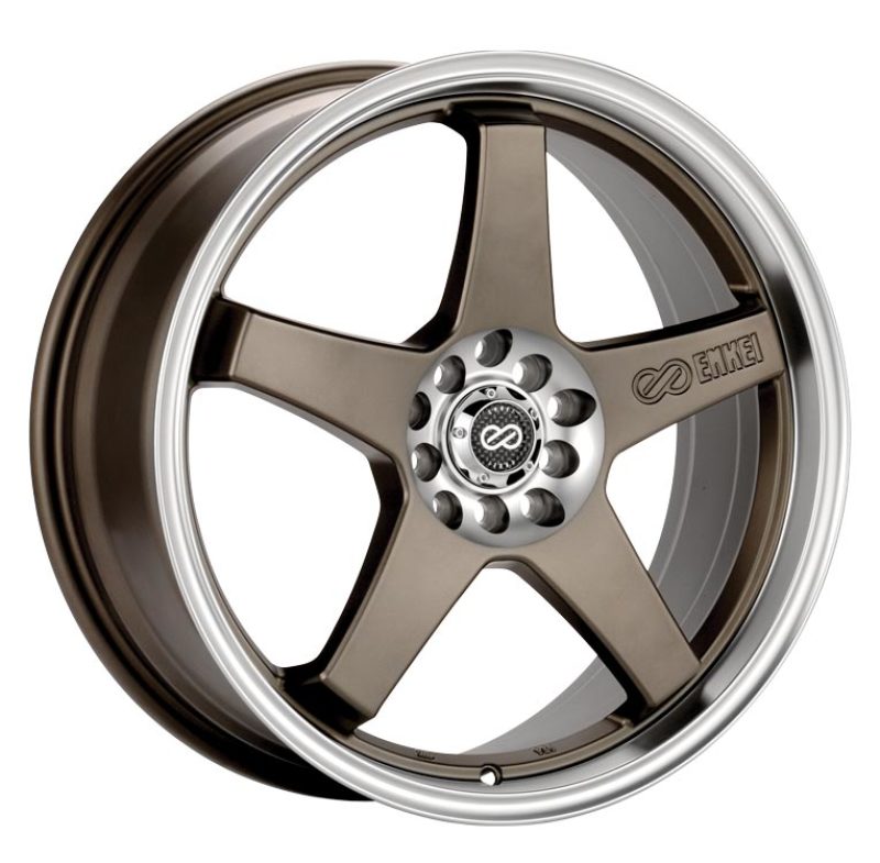 Enkei EV5 18x7.5 5x100/114.3 38mm Offset 72.6 Bolt Diameter Matte Bronze w/ Machined Lip Wheel - eliteracefab.com