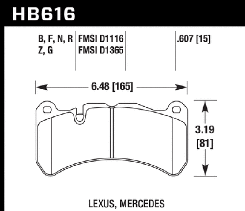 Hawk Performance ER-1 Front Brake Pads - HB616D.607 Hawk Performance