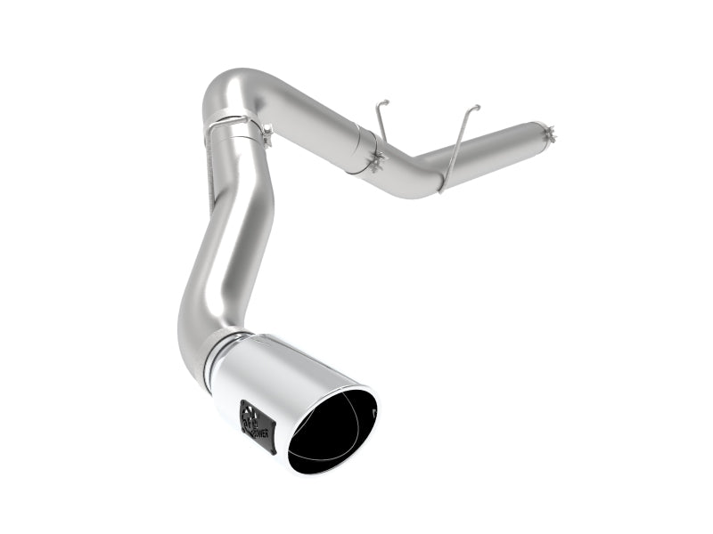 aFe ATLAS 5in Alum Steel DPF-Back Exhaust System w/Polished Tip 19-20 Ram Diesel Trucks L6-6.7L (td) - eliteracefab.com