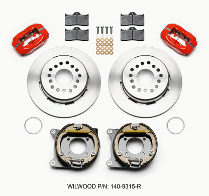 Wilwood Forged Dynalite P/S Park Brake Kit Red 12 Bolt 2.75in offset Staggered Shock Wilwood