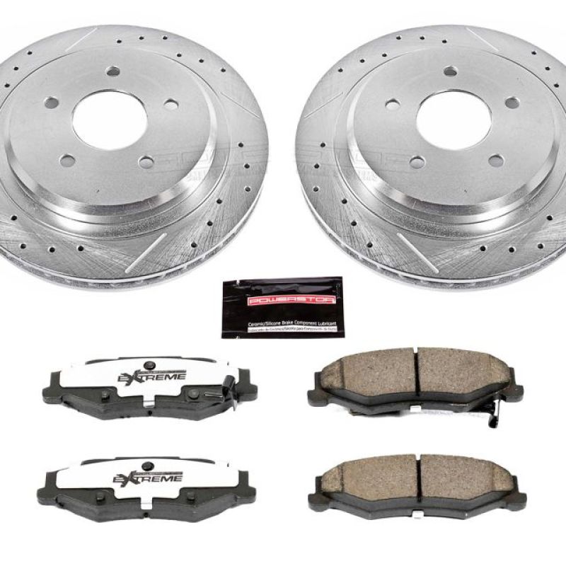 Power Stop 04-09 Cadillac XLR Rear Z26 Street Warrior Brake Kit - eliteracefab.com