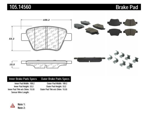 POSIQUIET CERAMIC REAR BRAKE PADS 09-14 VOLKSWAGEN EOS / GOLF, 105.14560 - eliteracefab.com