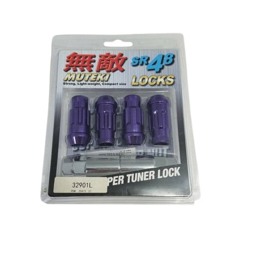 WHEEL MATE MUTEKI SR48 OPEN END LOCKING LUG NUT SET OF 4 – PURPLE 12×1.25 48MM - eliteracefab.com