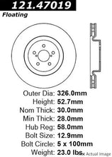 Load image into Gallery viewer, CENTRIC 04 STI FRONT ROTOR, 121.47019 - eliteracefab.com