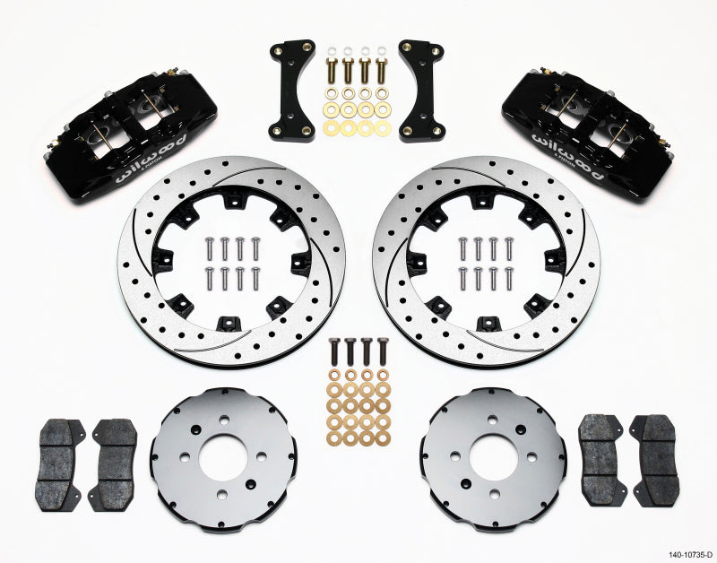 Wilwood Dynapro 6 Front Hat Kit 12.19in Drilled 94-01 Honda/Acura w/262mm Disc - eliteracefab.com