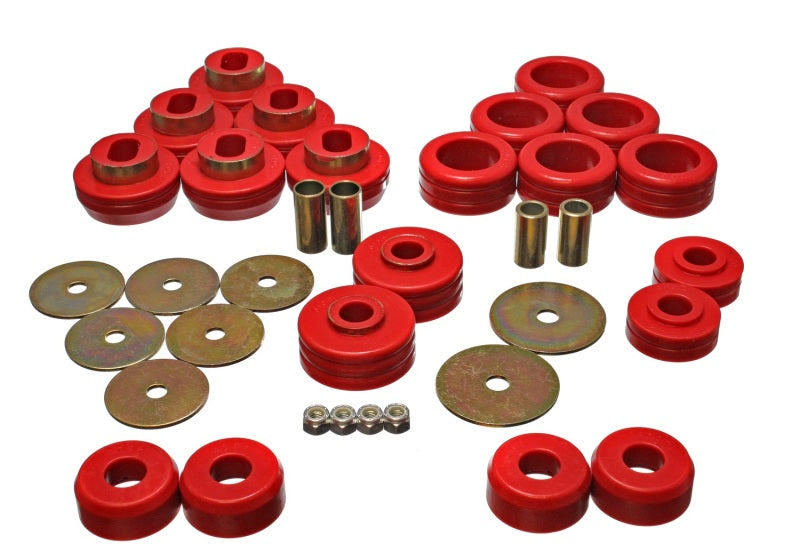 Energy Suspension 92-97 GM Denali XL/Blazer/Yukon XL 4WD Red Body Mount Set - eliteracefab.com