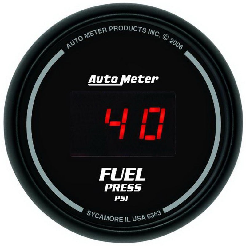 Autometer Z Series 52mm Black Digital 5-100 PSI Fuel Pressure Gauge - eliteracefab.com