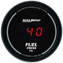 Load image into Gallery viewer, Autometer Z Series 52mm Black Digital 5-100 PSI Fuel Pressure Gauge - eliteracefab.com