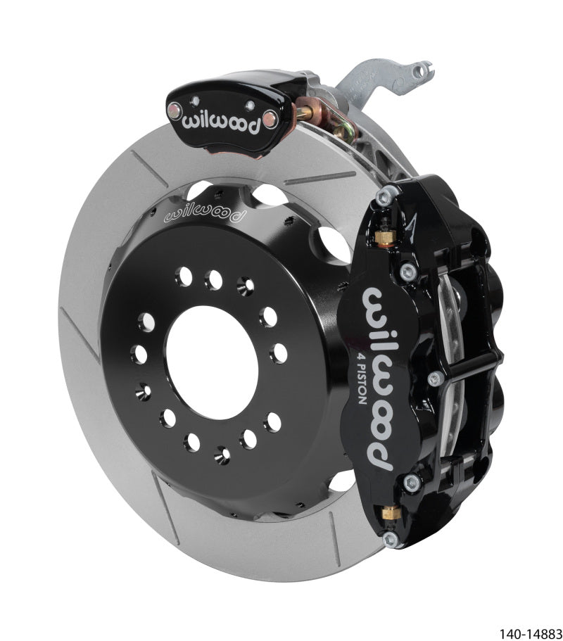 Wilwood Narrow Superlite 4R-MC4 Black Rear Kit 12.88in Slotted Rotor 88-96 Chevy Corvette C4 Wilwood