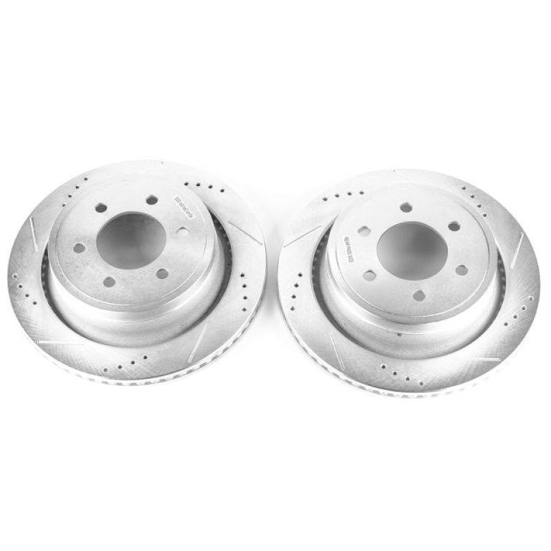 Power Stop 12-18 Ford F-150 Rear Evolution Drilled & Slotted Rotors - Pair - eliteracefab.com