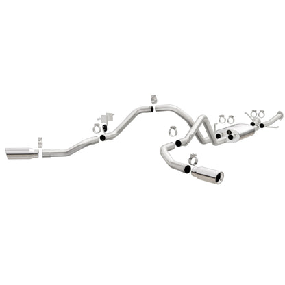 MagnaFlow Cat-Back 10-15 Toyota Tundra SC LB / CC SB 4.6L/5.7L V8 SS 2.5 Dual Split Rear 4in Tip - eliteracefab.com