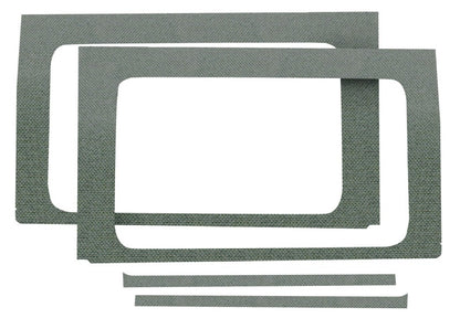 DEI 18-23 Jeep Wrangler JL 4-Door Boom Mat Rear Side Window Trim - 4 Piece - Gray DEI