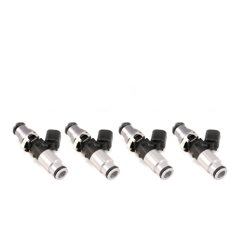 Injector Dynamics ID1300X Injectors- 14mm Top Adapter (Grey) - 14mm (Silver) Lower O-Ring - Set Of 4 - eliteracefab.com