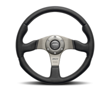 Load image into Gallery viewer, Momo Race Steering Wheel 320 mm - Black Leather/Anth Spokes RCE32BK1B