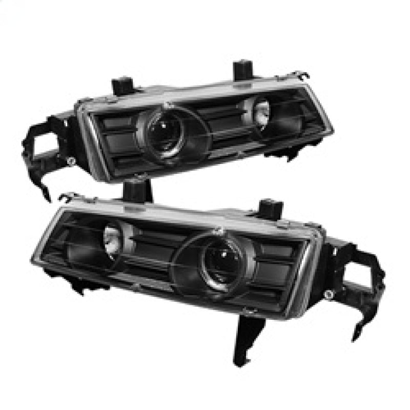 Spyder Honda Prelude 92-96 Projector Headlights LED Halo Black High H1 Low H1 PRO-YD-HP92-BK - eliteracefab.com