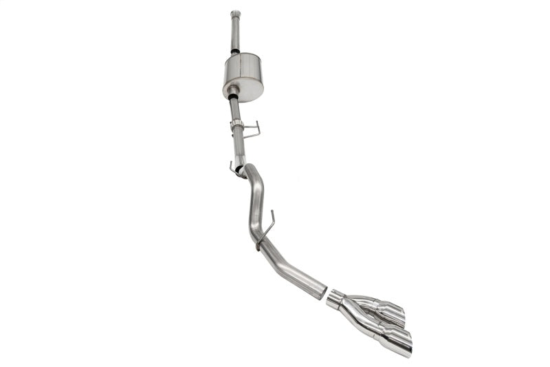 Corsa 2021-2022 Ford F-150 SuperCrew/6.5in Bed 3.5L V6 Sport Cat-Back Single Side Exit-Polished CORSA Performance