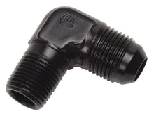 Load image into Gallery viewer, Russell Performance -8 AN to 3/8in NPT 90 Degree Flare to Pipe Adapter (Black) - eliteracefab.com