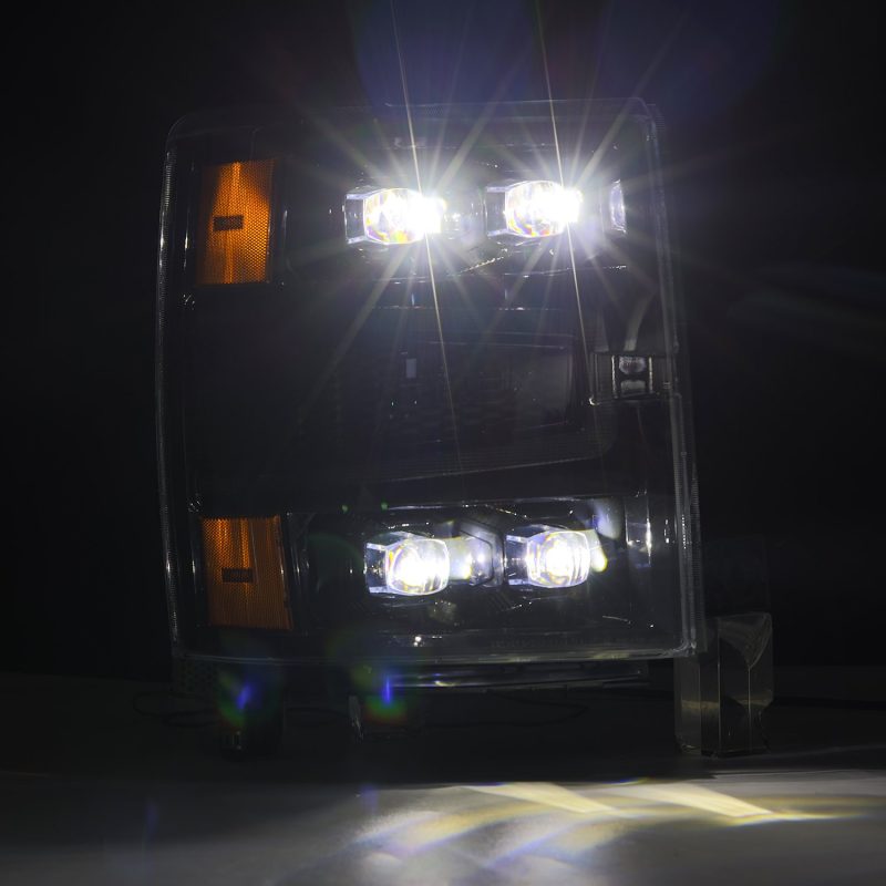 AlphaRex 880241 04-15 Chevy 1500 NOVA-Series LED Proj Headlights Alpha BL w/Activ Light/Seq Signal & SB DRL