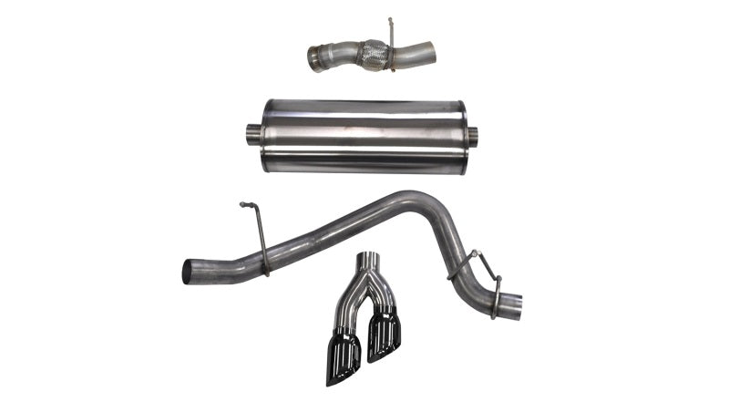 Corsa 15-16 GMC Yukon Denali 6.2L V8 Single Side Exit Cat-Back Exhaust w/ Polished Black Tips - eliteracefab.com