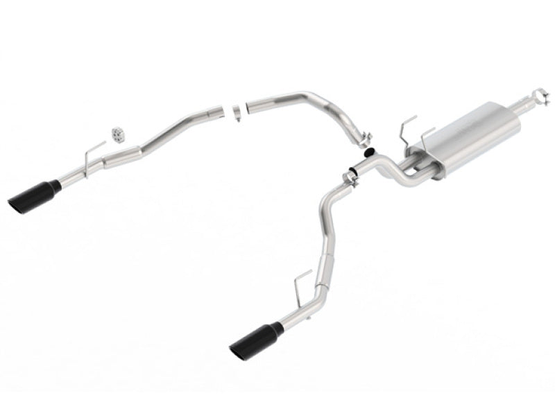 Borla 09-17 Dodge Ram 1500 5.7L V8 3in to Dual 2.5in Single Round Rolled Angle-Cut S-type Exhaust - eliteracefab.com