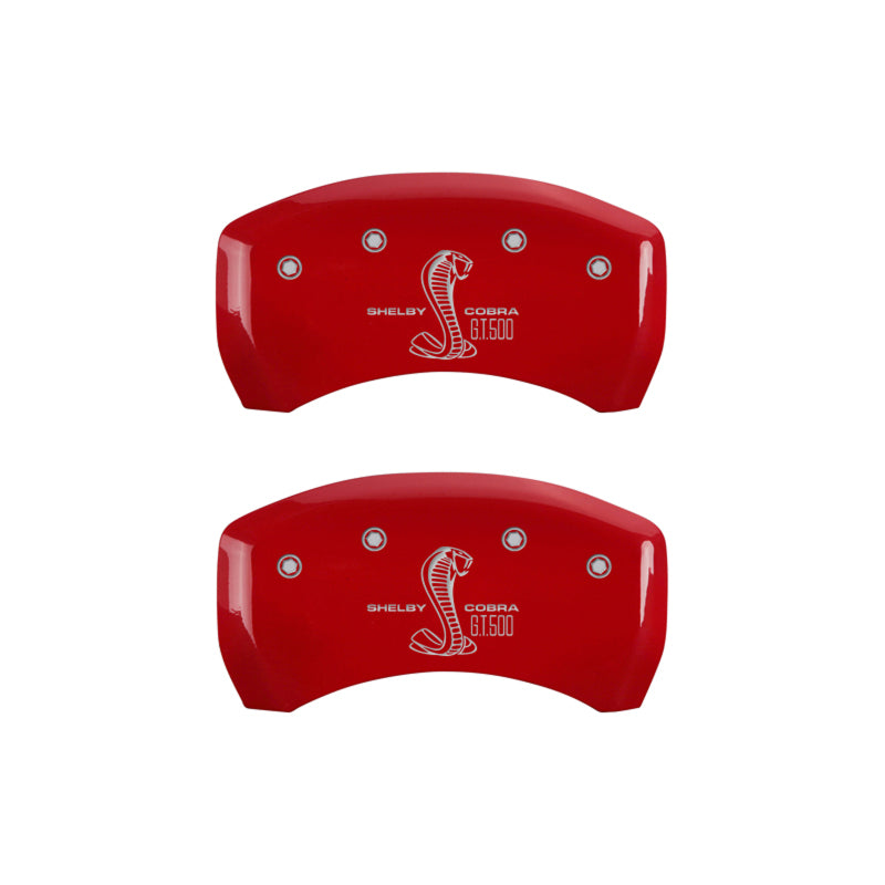 MGP Rear set 2 Caliper Covers Engraved Rear Snake Red finish silver ch MGP