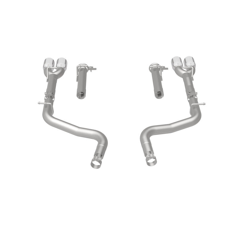 MagnaFlow Axle-Back, SS, 2.5in, Quad Split Rear 3.5in Tip 2015 Dodge Challenger R/T 5.7L Magnaflow