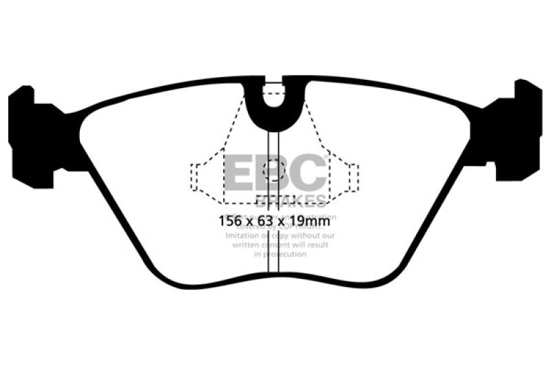 EBC 92-95 BMW M3 3.0 (E36) Yellowstuff Front Brake Pads - eliteracefab.com