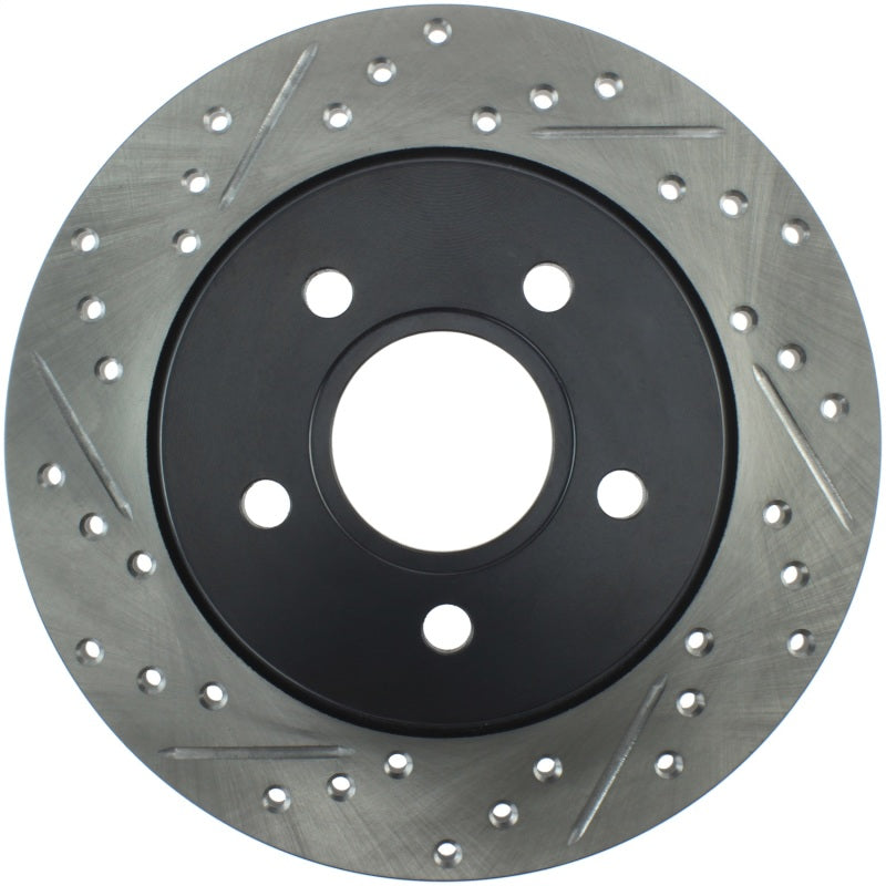 StopTech 12-15 Ford Focus w/ Rear Disc Brakes Rear Right Slotted & Drilled Rotor - eliteracefab.com