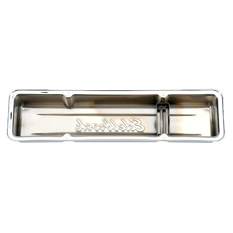 Edelbrock Valve Cover Signature Series Chevrolet 1959-1986 262-400 CI V8 Low Chrome - eliteracefab.com