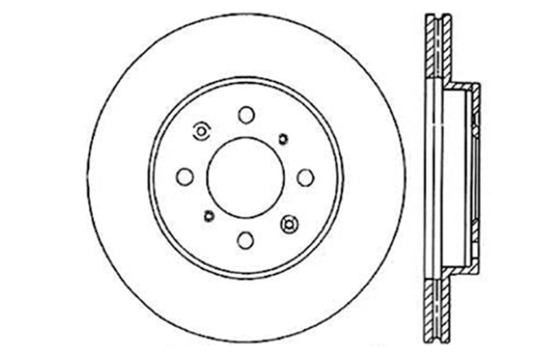 StopTech 90-01 Integra (EXC Type R) / 90-05 Honda Civic Cross Drilled Left Front Rotor - eliteracefab.com