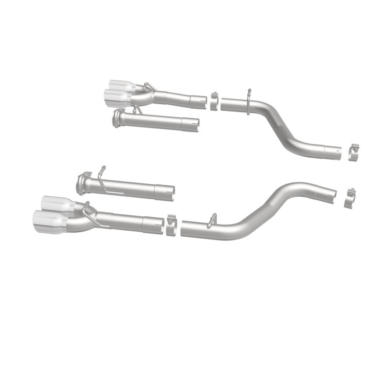 MagnaFlow Axle-Back, SS, 2.5in, Quad Split Rear 3.5in Tip 2015 Dodge Challenger R/T 5.7L Magnaflow