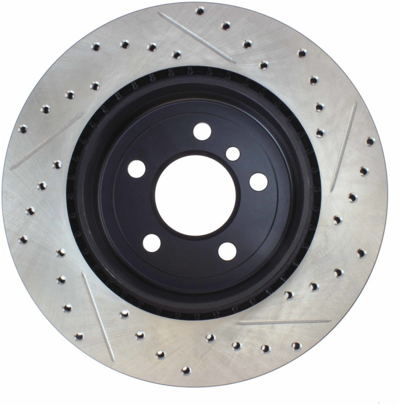 StopTech 2011-2013 BMW 535i / 2012-2016 BMW 640i Slotted & Drilled Rear Right Brake Rotor - eliteracefab.com