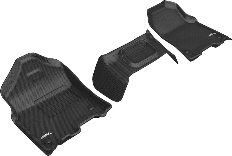 3D MAXpider 2019-2020 Dodge Ram 1500 Crew Cab/Quad Cab Kagu 1st Row Floormat - Black - eliteracefab.com