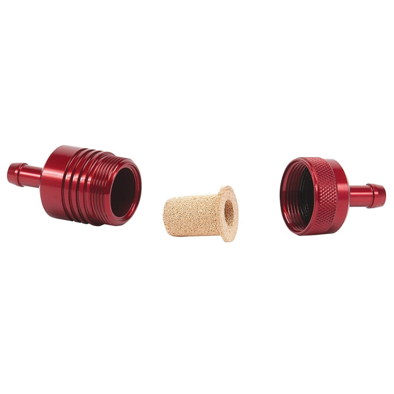 Russell Performance Red Street Fuel Filter (3in Length 1-1/8in diameter 5/16in inlet/outlet)