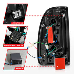 ANZO 00-06 Toyota Tundra (Std. Bed/Reg Cab) LED Taillights w/Light Bar Black Housing Smoke Lens - eliteracefab.com