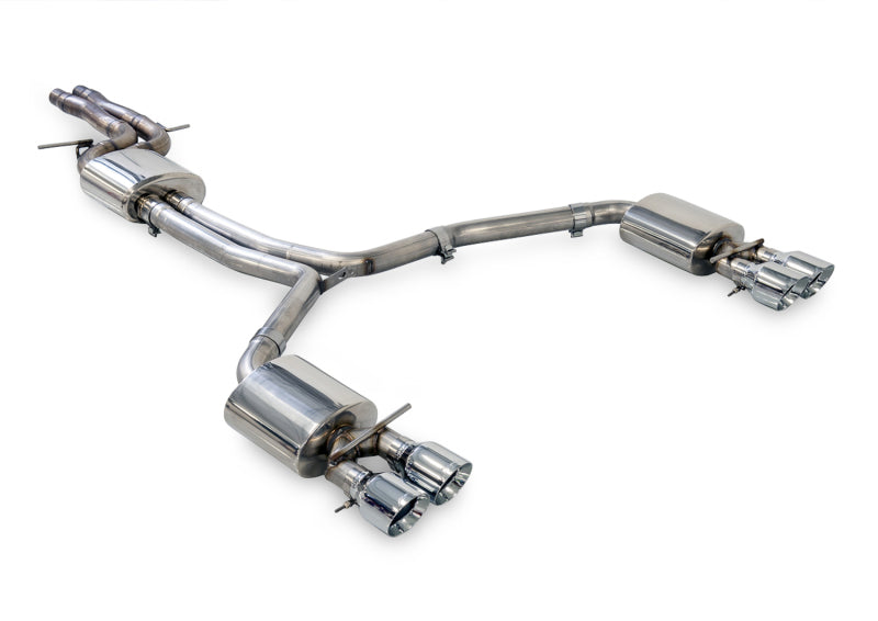 AWE Tuning Audi C7.5 A6 3.0T Touring Edition Exhaust - Quad Outlet Chrome Silver Tips AWE Tuning