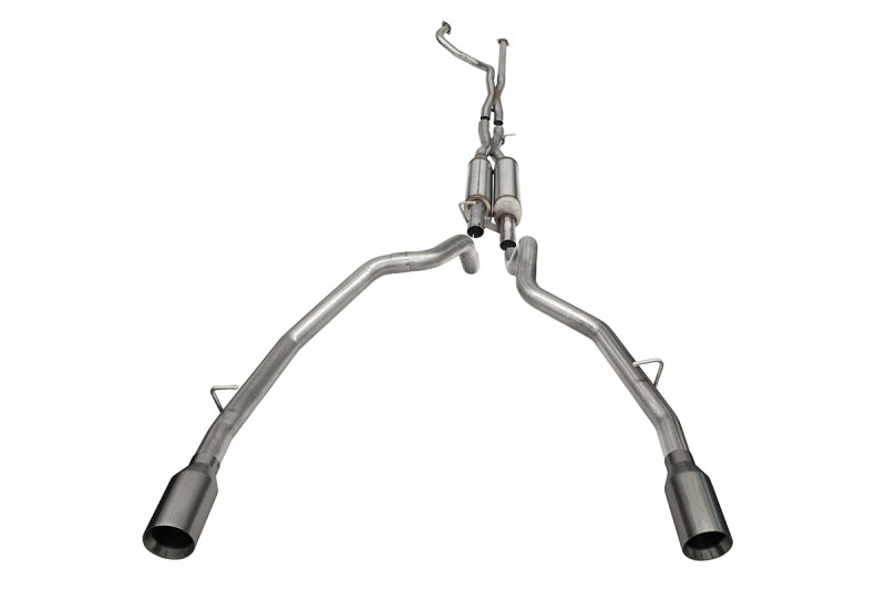 Corsa 21-22 Dodge Ram TRX Crew Cab Xtreme Catback Exhaust Dual Rear Gunmetal Tip - eliteracefab.com