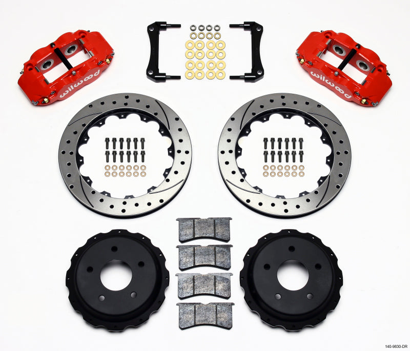 Wilwood Narrow Superlite 4R Rear Kit 12.88in Drilled Red 98-02 Camaro/Firebird Wilwood