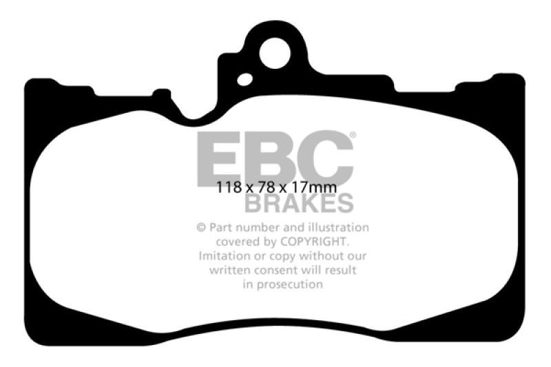 EBC 07-08 Lexus GS350 3.5 RWD Greenstuff Front Brake Pads - eliteracefab.com