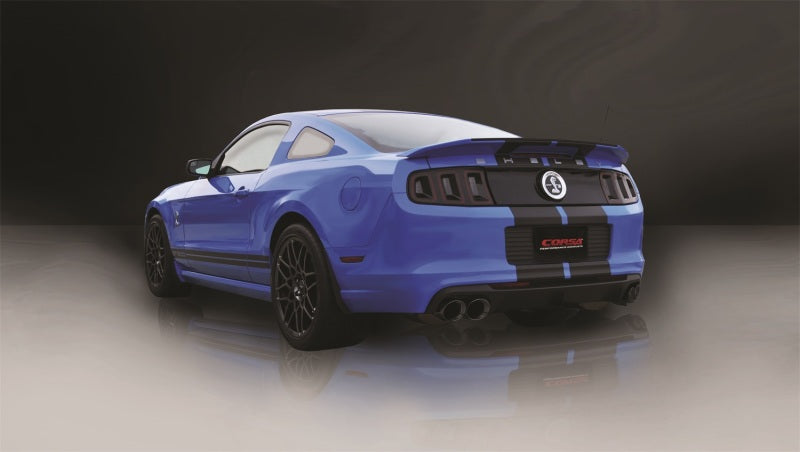 Corsa 13-13 Ford Mustang Shelby GT500 5.8L V8 Black Sport Axle-Back Exhaust - eliteracefab.com