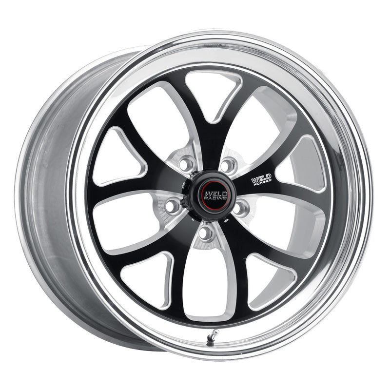 Weld S76 RT-S 18x5 / 5x112 BP / 5.1in BS / -23 Offset Black Center Wheel (High Pad) - Non-Beadlock