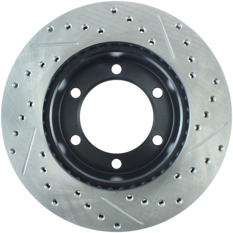 StopTech 95-03 Toyota Tacoma (6 Lug) / 96-00 4Runner Front Right Slotted & Drilled Rotor Stoptech