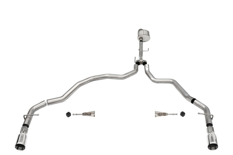 Corsa 2021-2022 Ford F-150 Regular Cab/6.5in Bed 5.0L V8 Xtreme Cat-Back Dual Rear Exit-Polished CORSA Performance
