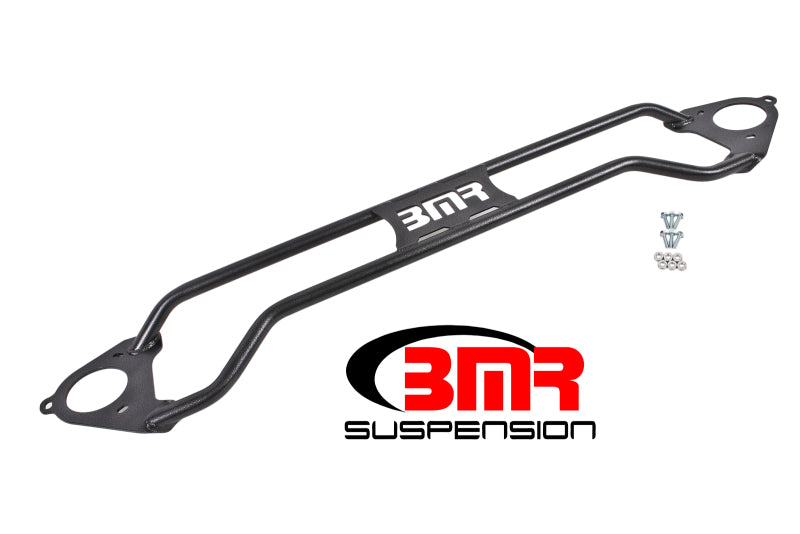 BMR FRONT STRUT TOWER BRACE TWIN TUBE BLACK (2016+ CAMARO) - eliteracefab.com