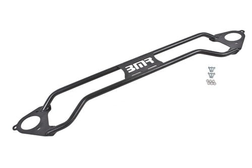 BMR STRUT TOWER BRACE FRONT TWIN TUBE DESIGN BLACK (2015+ MUSTANG) - eliteracefab.com