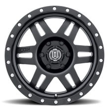 Load image into Gallery viewer, ICON Six Speed 17x8.5 6x5.5 25mm Offset 5.75in BS 108.1mm Bore Satin Black Wheel - eliteracefab.com