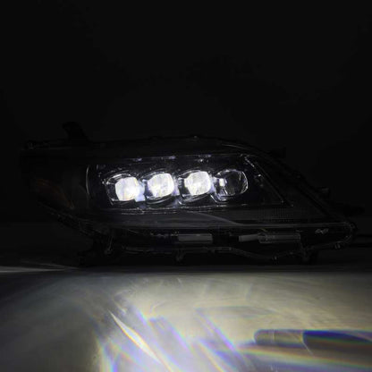 AlphaRex 880767 11-21 Toyota Sienna LUXX LED Proj Headlights Plank Style Alpha Black w/Seq Signal/DRL