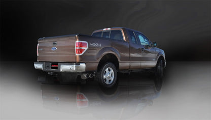 Corsa 11-13 Ford F-150 EcoBoost 3.5L V6 Polished Sport Cat-Back Exhaust CORSA Performance